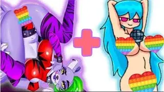 ROXANNE WOLF & GLAMROCK CHICA ➖ ALL CLOTHES =❓( Fnaf animation, 