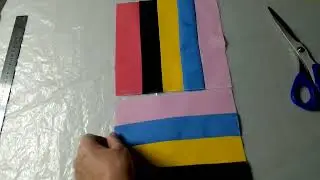 Шью пейчворк из габардина и трикотажа.