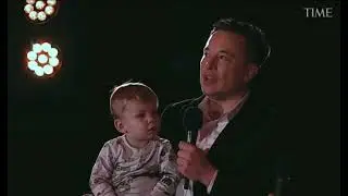 Маск со своим сыном в Time