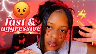 SUPER Fast and Aggressive ASMR Triggers for STRONG Tingles 😡⚡ | (CRAZY & CHAOTIC ♡)