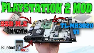 SSD M2 en PlayStation 2 + Bluetooth + Router   ( MOD)