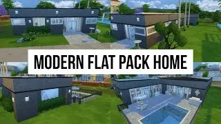 Modern Flat Pack Home - Sims 4 - Speed Build | BUILDMAS