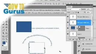 How to put Type on a Path in Adobe Photoshop CS5 CS6 CC Text Effect Tutorial