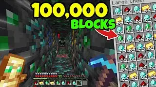 I Mined 10,000 Blocks In A Straight Line In Minecraft PE 1.21 Survival Series #10 | Bigshot Gamerz