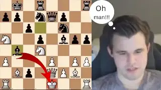 Magnus opponent make god level  bishop sacrifice.