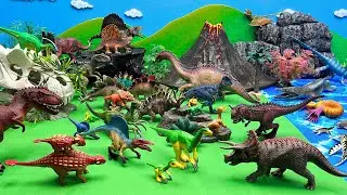 Diorama Jurassic Park For Dinos | Tyrannosaurus Stegosaurus Spinosaurus