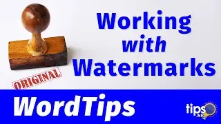 Working with Watermarks
