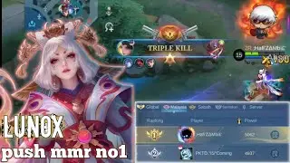 malaysia no1 lunox gameplay match in mythical glory mobile legends bang bang