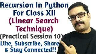 linear search using recursion | linear search method using recursion in python | linear searching
