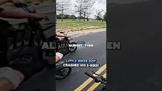 Little Biker Got Crashed His E-Bike!