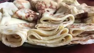 Тонкие блинчики на молоке. Рецепт. Готовим вместе