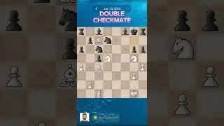 DOUBLE CHECKMATE #chess #puzzle #96 13/1/2024 |#shorts