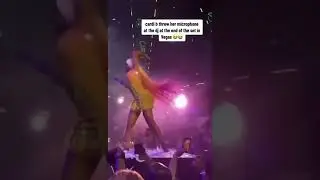 Cardi B бросается микрофонами, что в тот же вечер она бросила микро второй раз, но уже в диджея