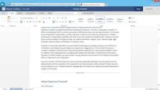 Office Online Word Document Views