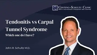 Tendonitis vs Carpal Tunnel Syndrome   which one is it? w/  Dr  John Schultz