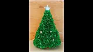 Елка из гофрированной бумаги своими руками