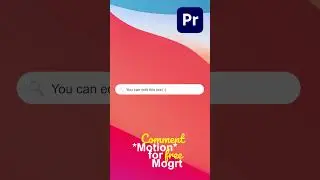 Free Download Search Bar Mogrt | Premiere Pro Template  