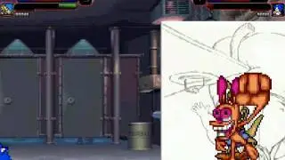 TheMattalocalypse Random Mugen Battle - 091 - Ren & Rocko VS. Fat Mion & Sonic