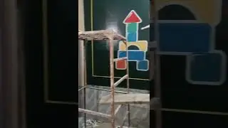 educational kids cartoon ece room wall design full hd