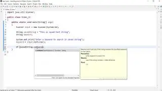 Java 32: Check if a string is contained in another string using the contains method