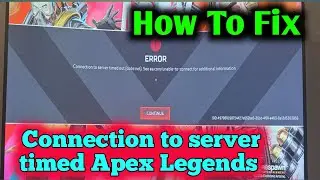 Fix Apex Legends Connection to server timed  | Code net out |  Apex Legends game crashing problem PC