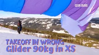 90kg in XS Glider. 4km glide to landing