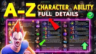 AtoZ All characters ability 2024 | Character ability 2024 | Free fire all characters ability