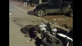 Мотоцикл протаранил 