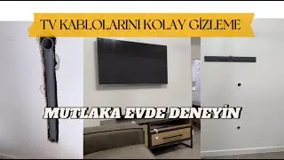 Tv kablolarını en kolay gizleme yöntemi | Evde yapmalısınız #vlog #Tvkablogizleme