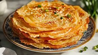 Afghan Onion Bread Chalpak Pyazi چپاتی پیاز دار مزه دار امتحان نمایید عالیست 🤗👍