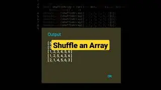 shuffle an array | javascript tutorial 
