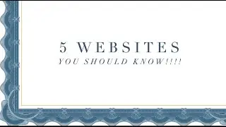 5 Awesome websites you should know about in 2020