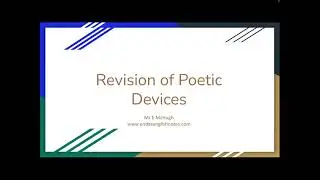 Revision of Poetic Devices for Junior Cert