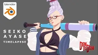Blender character modeling timelapse - Seiko Ayase - DANDADAN