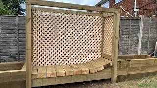Garden planters and bench combo. Part 1 #garden #gardenplanters #gardenbench