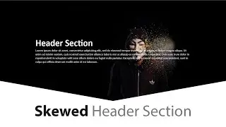 Skewed Header | UI Design | HTML CSS