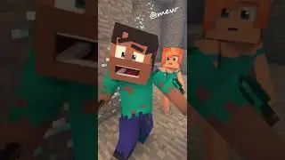 minecraft animation: steve to wall up creeper #shorts