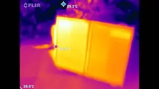 Using my FLIR thermal infrared camera to examine my portable solar panels for energy harvesting.