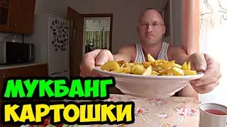 Мукбанг жареной картошки с домашними куриными наггетсами || Смех без причины, признак дурачины