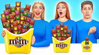 Großer, Mittlerer und Kleiner Teller Challenge | Lustige Food-Hacks Multi DO Challenge