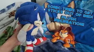 Sonic Tries To Get Sticks Out Of Bed! (AndrewJohn100 Sonic Plush Recreation!)