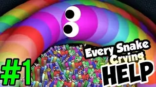 Slither.io short gameplay l Every Snake 🐍 Crying for Help