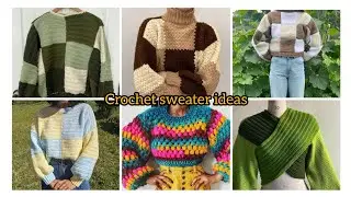 Cute crochet sweater ideas||Free pattern🧶crochet patchwork sweater#crochet #subscribe