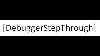 Visual studio and C# tips [DebuggerStepThrough] attribute ?