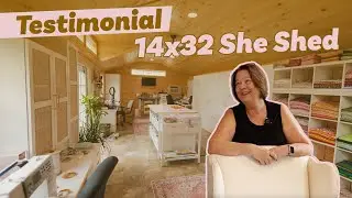 She Shed Testimonial: 14x32 Vinyl She Shed
