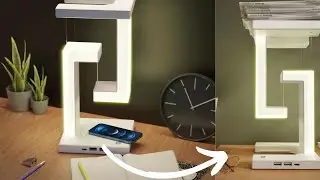 😍 Creative Smartphone Wireless Charging Suspension Table Lamp Balance Lamp Floating
