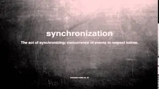What does synchronization mean