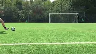 kurt kelleher practicing his  free kick