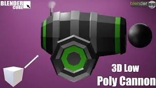 how to create low poly cannon in blender #lowpolyart #cannon #canon #3dmodeling #lowpoly #blender
