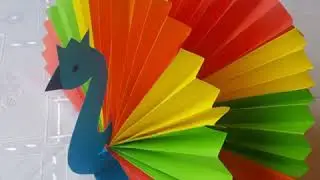 DIY-Make a peacock from paper. Origami. Павлин из бумаги. صنع الطاووس
